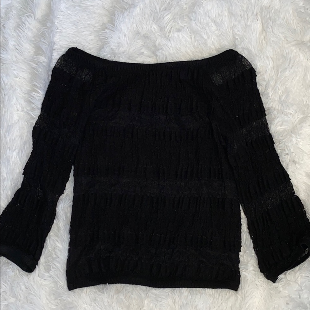 Candie’s Black Peasant Top